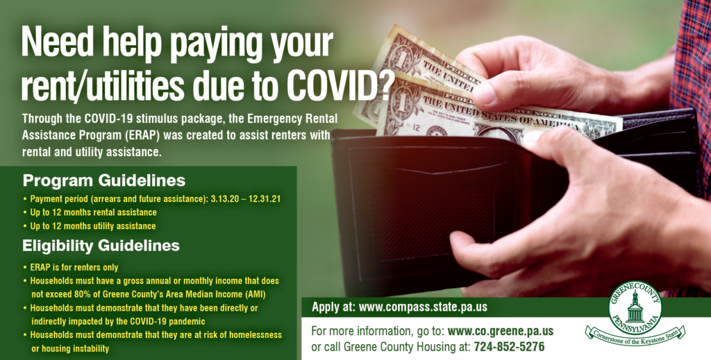 Need help paying your rent/utilities due to COVID flyer